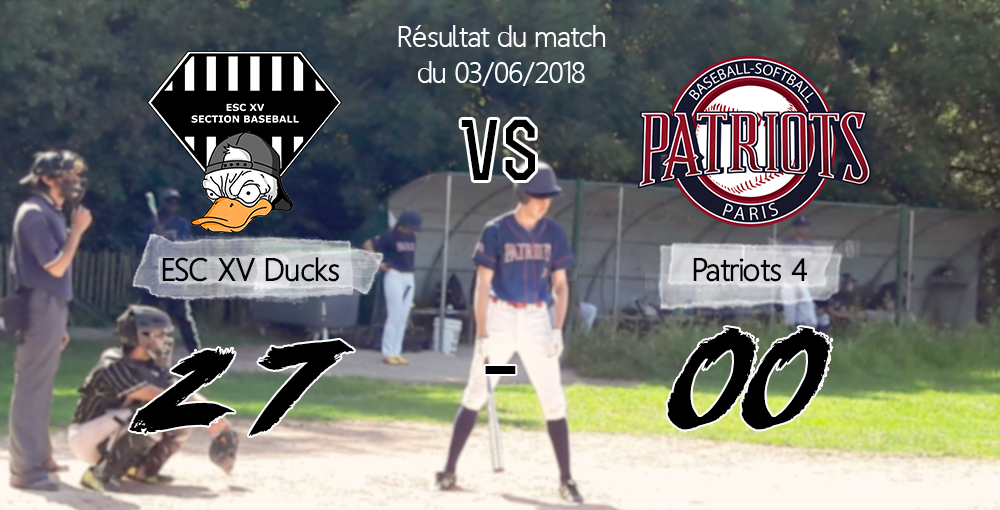 résultats du match ESC XV vs Patriots 4 : 27-00