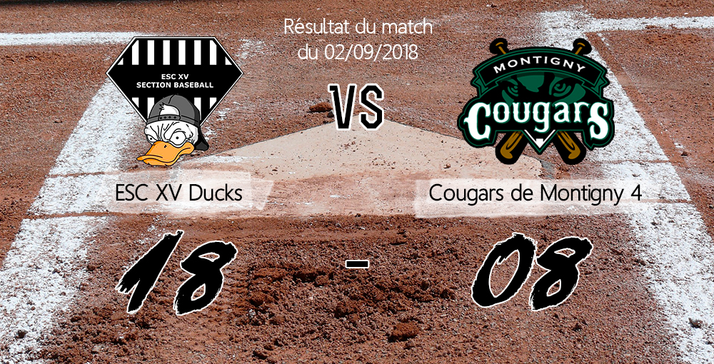 résultats du match ESC XV vs Montigny 4: 18-08